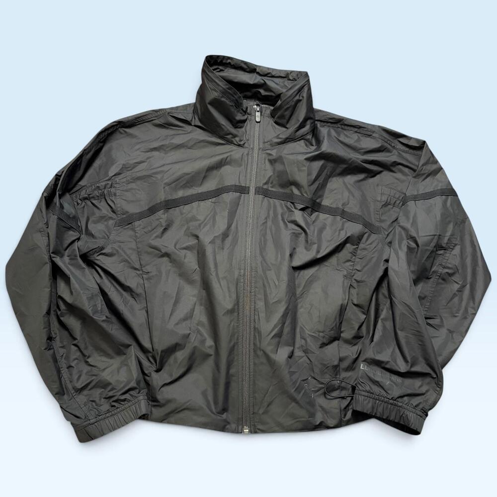 Lululemon Jacket Womens 10 Black Windbreaker Full Zip Athletic Pockets LW4BT8S